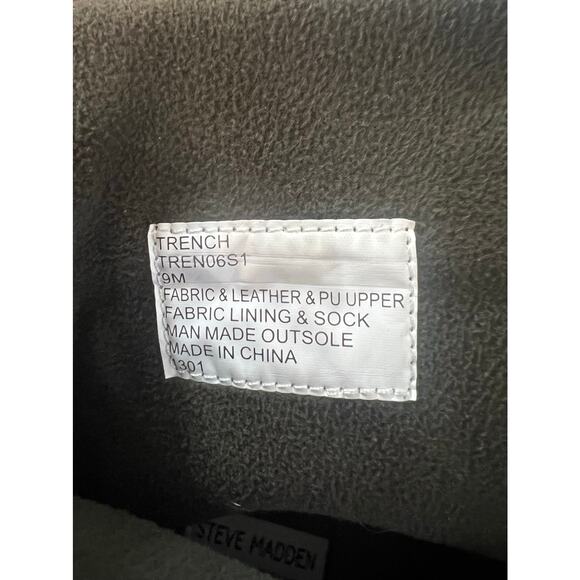 Women’s Steve Madden Trench olive and black combat boots, size 9. - Picture 2 of 7